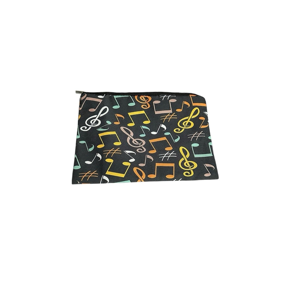 NEW music note ZIPPER POUCH make‎ up first aid cash bag